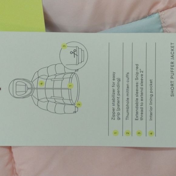 NWT Girl's Short Puffer Jacket - All in Motion - L - Picture 6 of 8